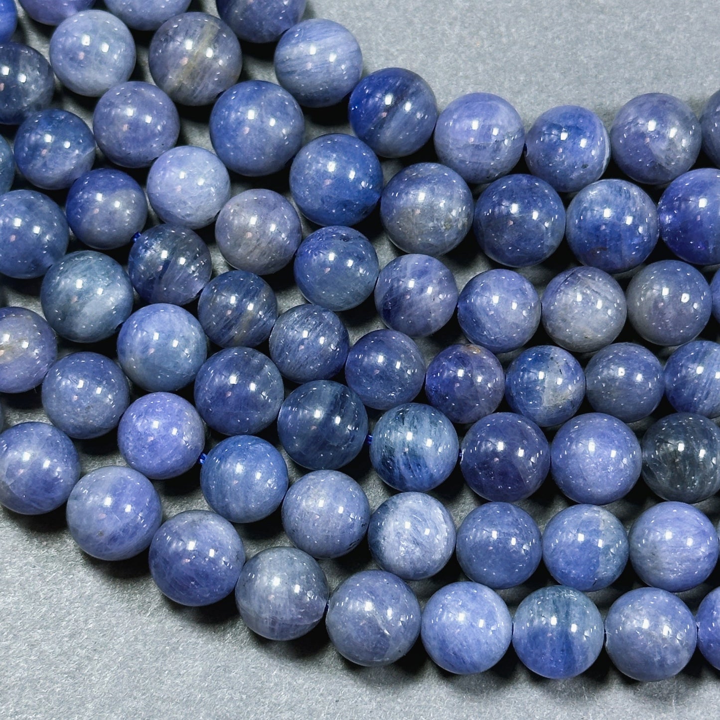 AA Natural Tanzanite Gemstone Bead 6mm 7mm 8mm 9mm Round Bead, 100% Natural Purple Blue Color Excellent High Quality Tanzanite Bead 15.5"