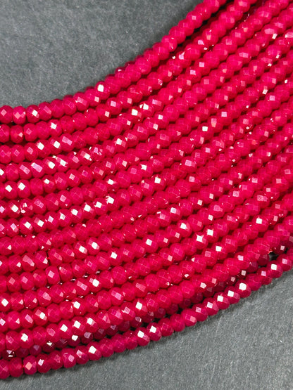 AAA Natural Red Ruby Gemstone Bead Faceted 3x4mm Rondelle Beads, Beautiful Natural Red Ruby Stone Beads, Excellent Quality Full Strand 15.5"