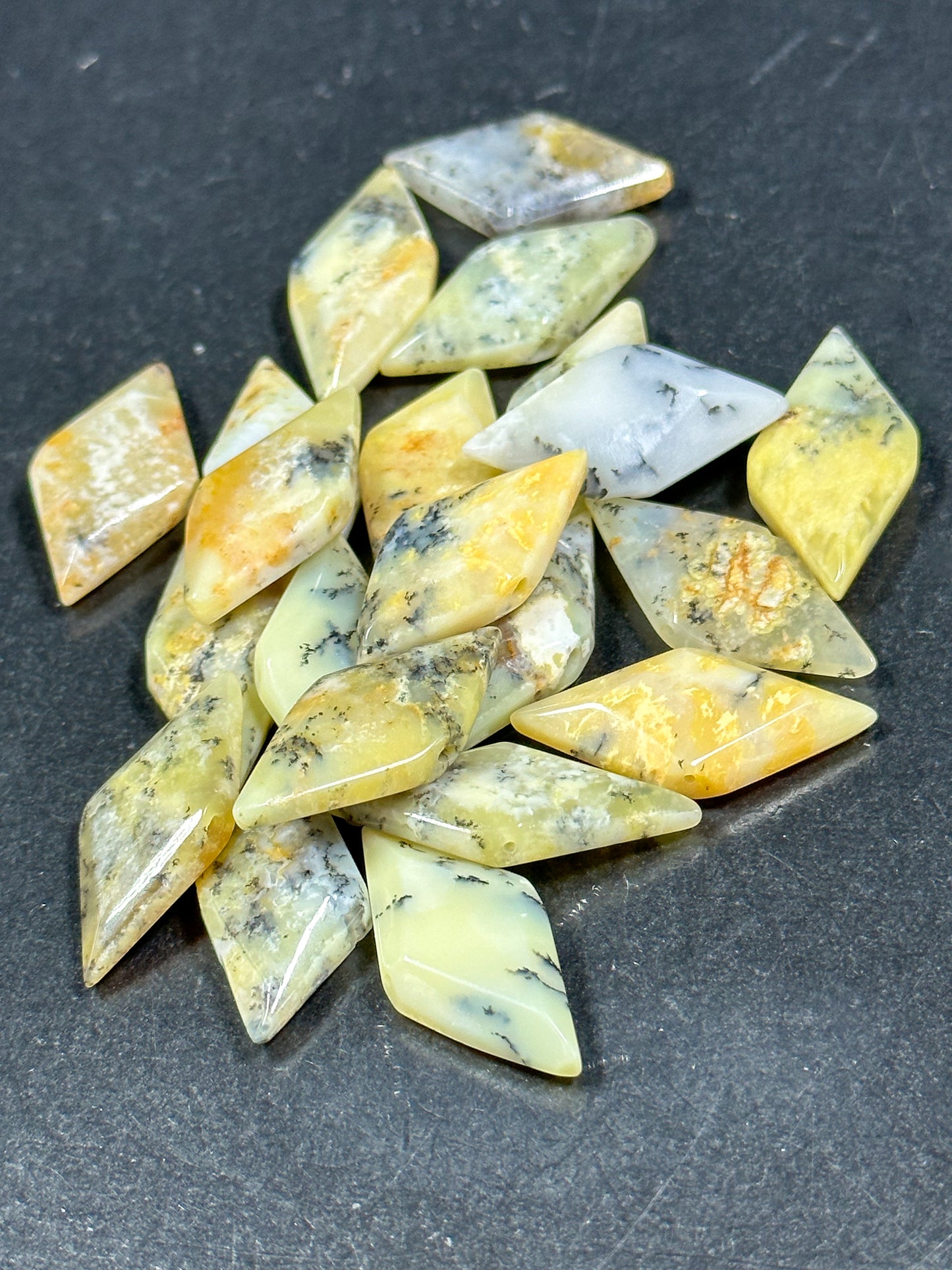 NATURAL Yellow Opal Gemstone Bead Faceted 30x14mm Diamond Shape Bead, Beautiful Yellow White Color Opal Gemstone Bead, LOOSE Opal Beads