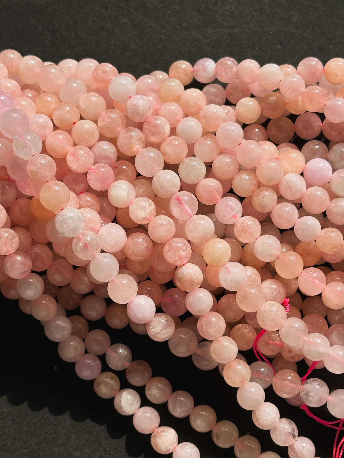 AAA Natural Morganite Gemstone 6mm 8mm Round Beads, Beautiful Natural Pink Morganite Gemstone Beads, Excellent Quality Full Strand 15.5"