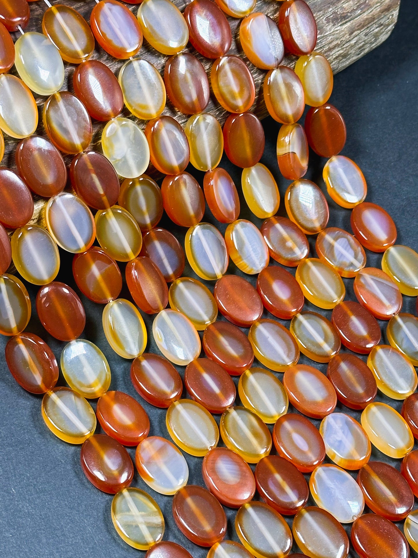 Natural Carnelian Gemstone Bead 18x13mm Oval Shape Bead, Beautiful Natural Orange Red Color Carnelian Bead, Great Quality Full Strand 15.5"