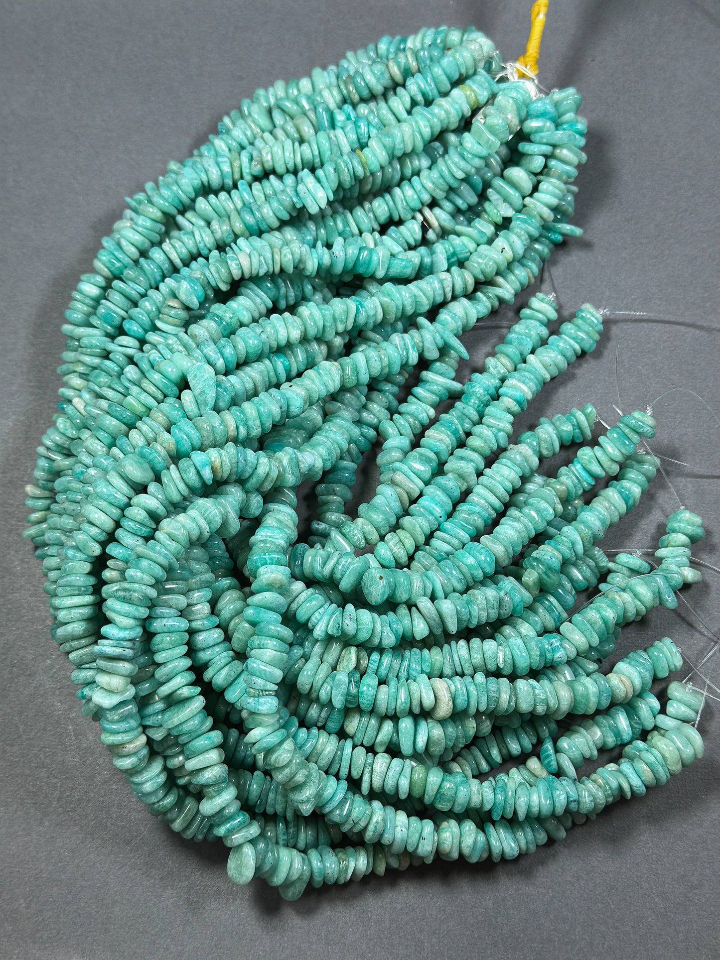 Natural Russian Amazonite Gemstone Bead 9mm Heishi Shape Bead, Beautiful Natural Green Blue Amazonite Bead, Great Quality Full Strand 15.5"