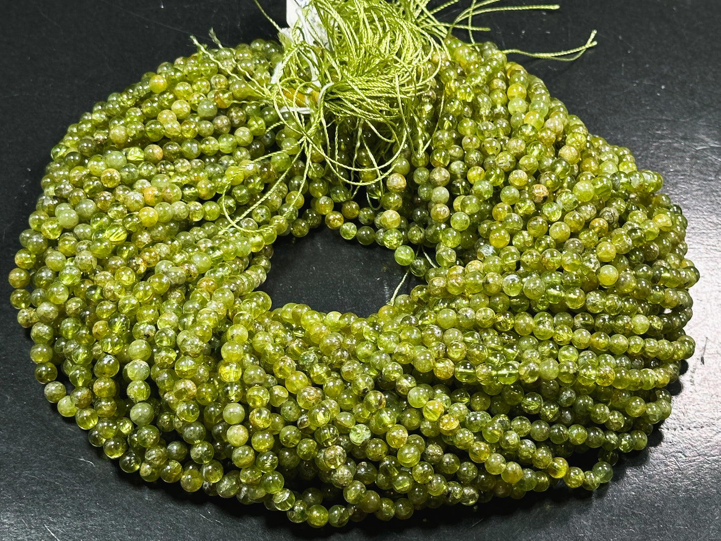 AAA Natural Green Peridot Gemstone Bead 5mm Round Beads, Gorgeous Natural Green Peridot Gemstone Beads, Excellent Quality Full Strand 15.5"