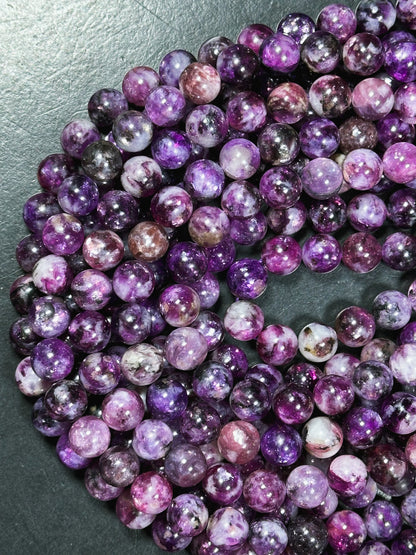 AAA Natural Purple Emerald Gemstone Bead 7mm 8mm 10mm Round Bead, Gorgeous Natural Purple Color Emerald Bead, Excellent Quality 15.5" Strand