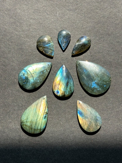 AAA Natural Rainbow Labradorite Gemstone Pendant, Teardrop Shape Pendant, Beautiful Natural Gray Rainbow Flash Labradorite Pendants