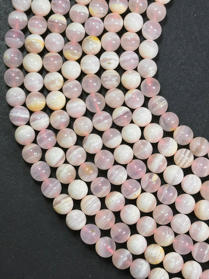 AAA Natural Pink Calcite Gemstone Bead 6mm 8mm 10mm Round Bead, Gorgeous Natural Pale Pink Color Calcite Gemstone Bead, High Quality 15.5"