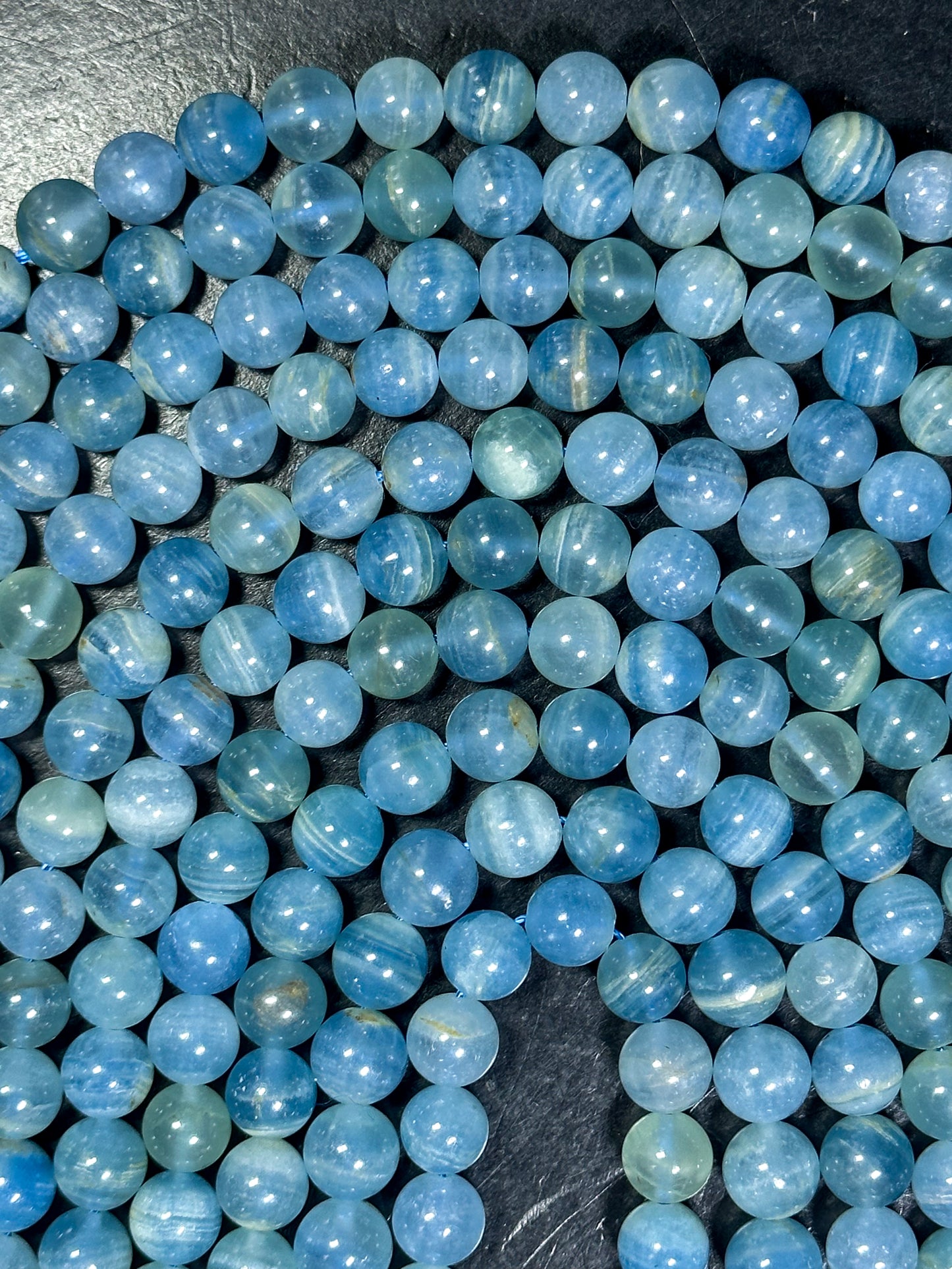 AAA Natural Super Blue Calcite Stone Bead 6mm 8mm 10mm Round Bead. Beautiful Natural Super Blue Color, High Quality Gemstone Beads