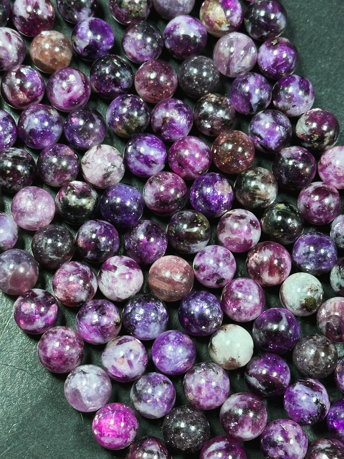 AAA Natural Purple Emerald Gemstone Bead 7mm 8mm 10mm Round Bead, Gorgeous Natural Purple Color Emerald Bead, Excellent Quality 15.5" Strand