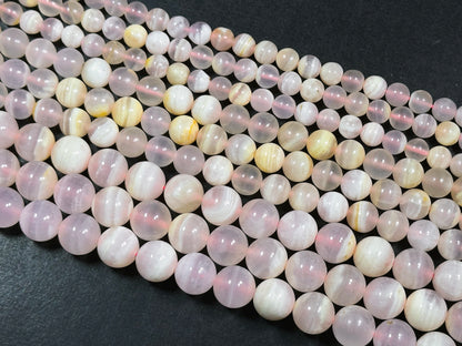 AAA Natural Pink Calcite Gemstone Bead 6mm 8mm 10mm Round Bead, Gorgeous Natural Pale Pink Color Calcite Gemstone Bead, High Quality 15.5"