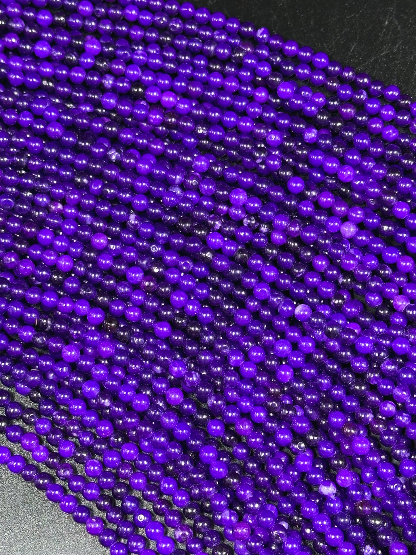 Beautiful Sugilite Gemstone Bead 4mm Round Beads, Gorgeous Purple Color Sugilite Gemstone Bead, Excellent Quality Beads Full Strand 15.5"