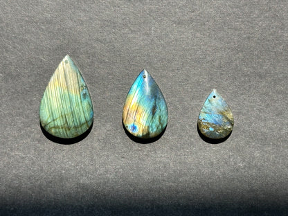 AAA Natural Rainbow Labradorite Gemstone Pendant, Teardrop Shape Pendant, Beautiful Natural Gray Rainbow Flash Labradorite Pendants