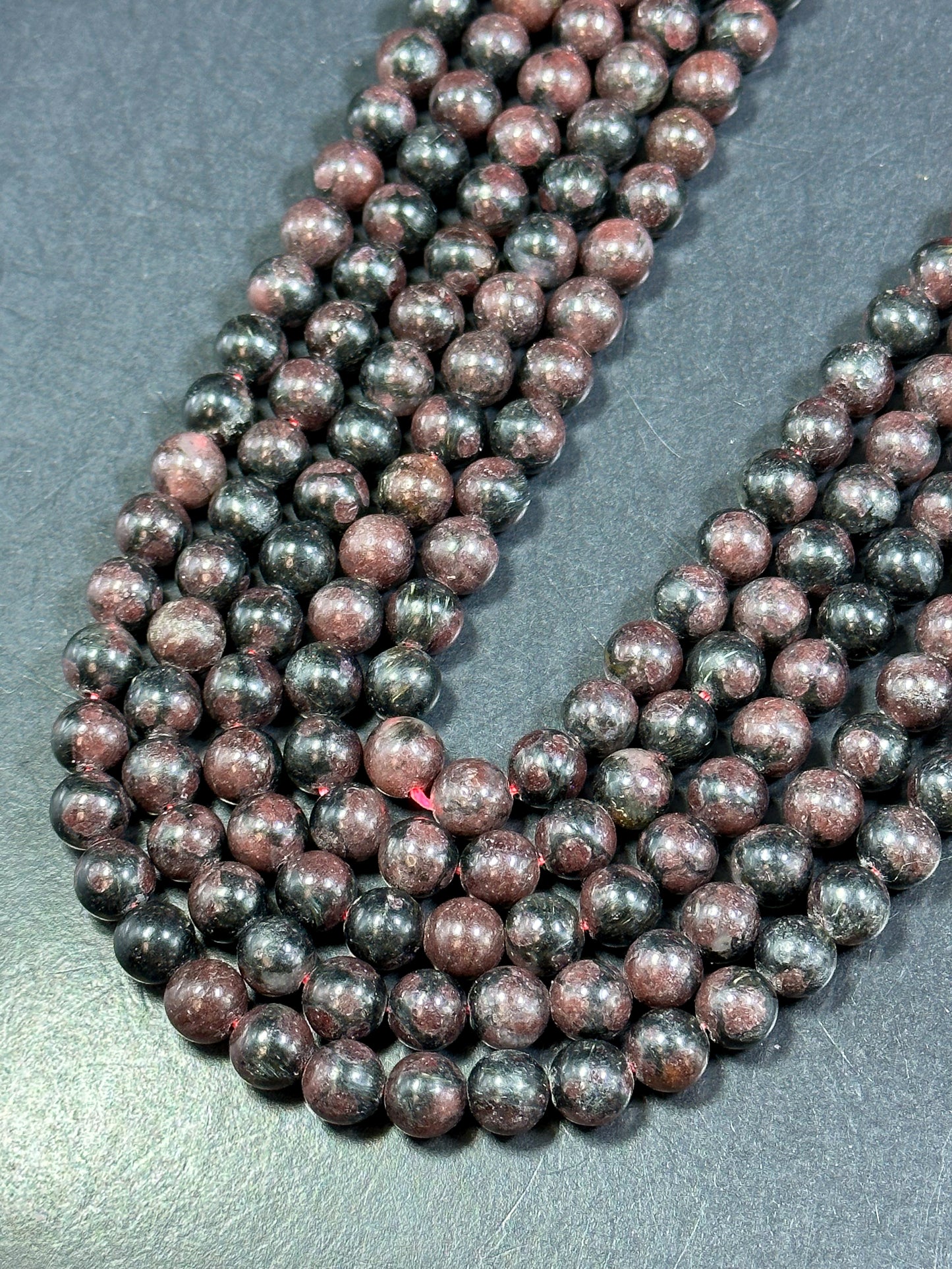 NATURAL Red Garnet Gemstone Bead 6mm 8mm 10mm Round Beads, Beautiful Dark Red Color Garnet Gemstone Beads Full Strand 15.5"