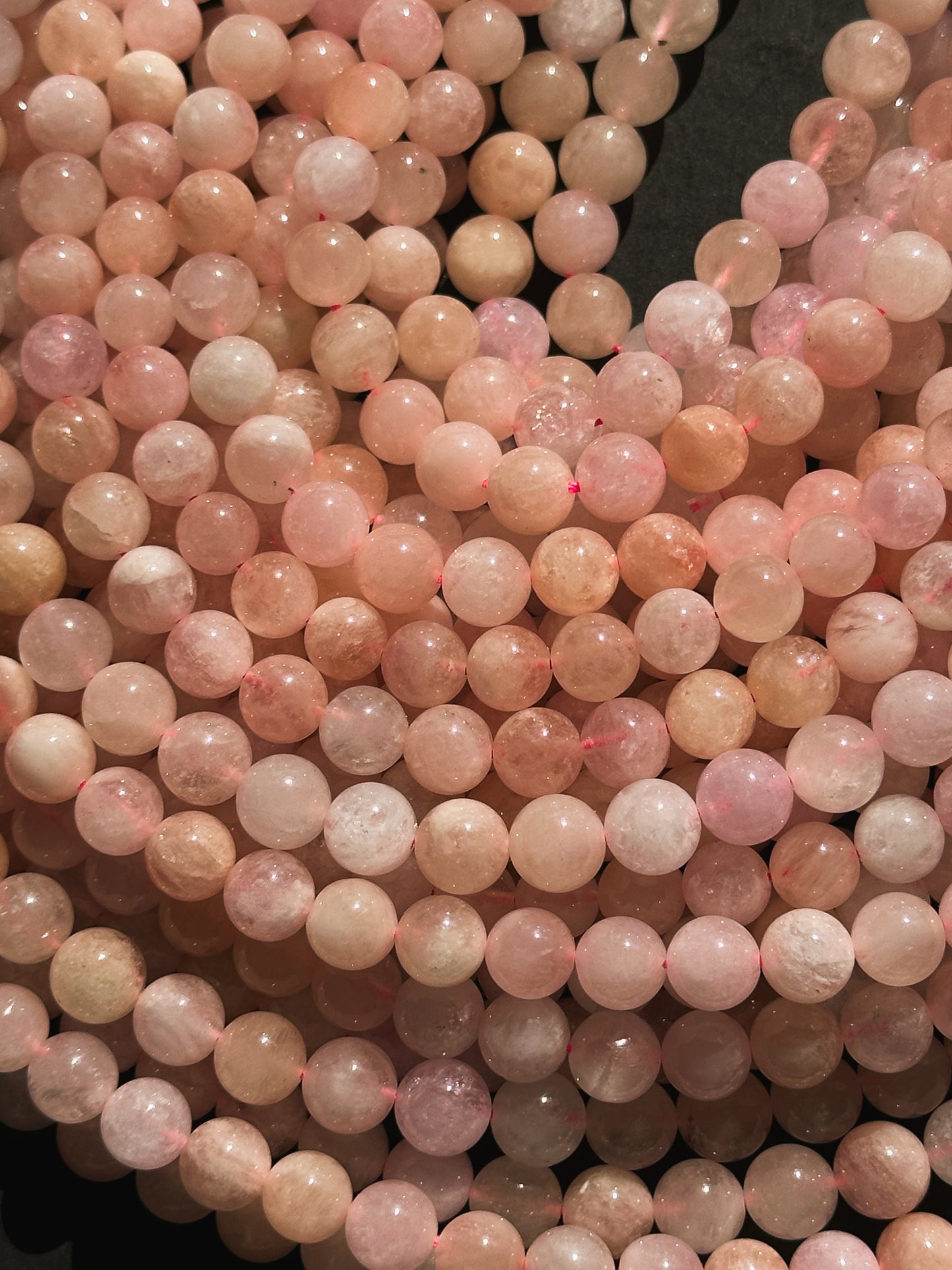 AAA Natural Morganite Gemstone 6mm 8mm Round Beads, Beautiful Natural Pink Morganite Gemstone Beads, Excellent Quality Full Strand 15.5"