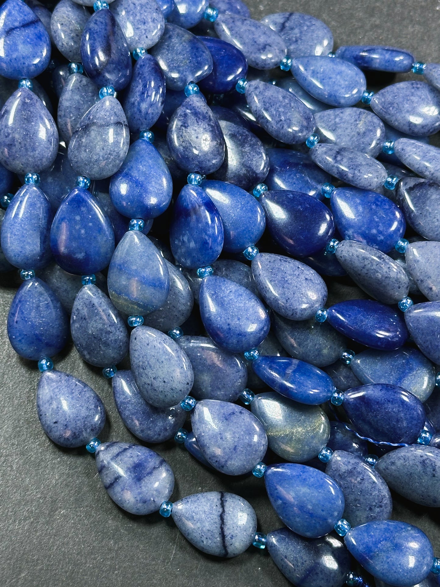 Natural Blue Sodalite Gemstone Bead 18x13mm Teardrop Shape Bead, Gorgeous Natural Blue Color Sodalite Gemstone Beads Full Strand 15.5"