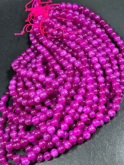 Beautiful Natural Ruby Gemstone Quartz Bead. 6mm 8mm 10mm Round Bead, Beautiful Natural Gemstone Quartz Bead 15.5"/ 7.5" Strand