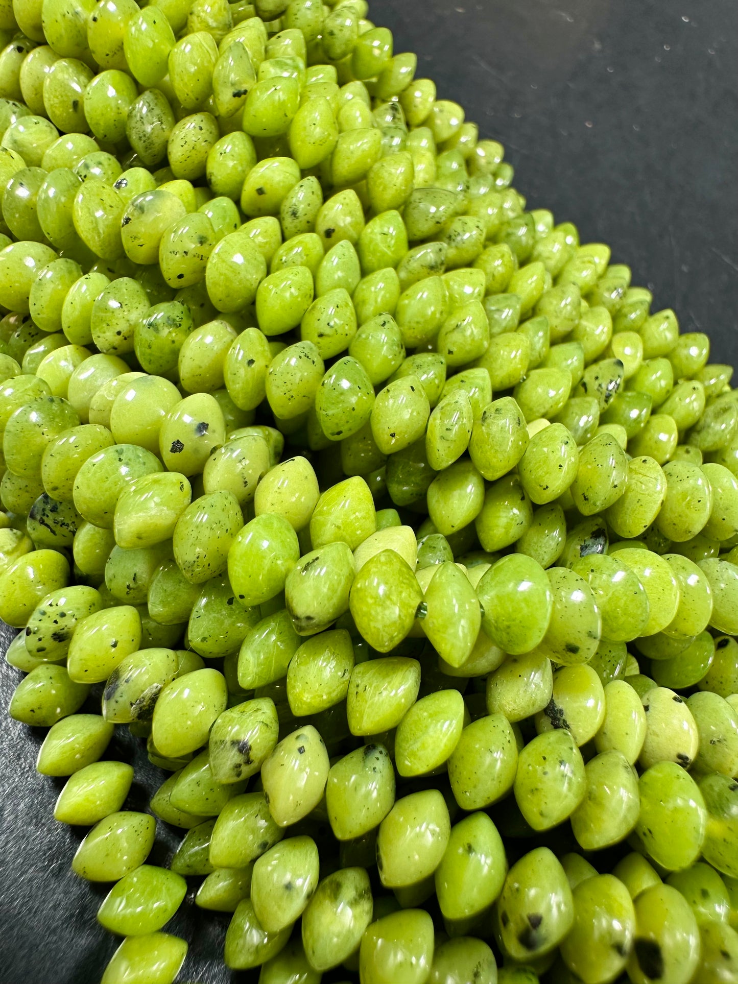 NATURAL Jade Gemstone Bead 3x6mm Rondelle/Saucer Shape Beads. Gorgeous Natural Green Color Loose Jade Gemstone Beads Full Strand 15.5"