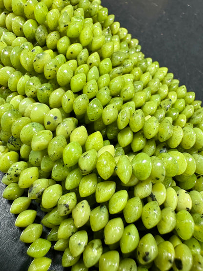 NATURAL Jade Gemstone Bead 3x6mm Rondelle/Saucer Shape Beads. Gorgeous Natural Green Color Loose Jade Gemstone Beads Full Strand 15.5"