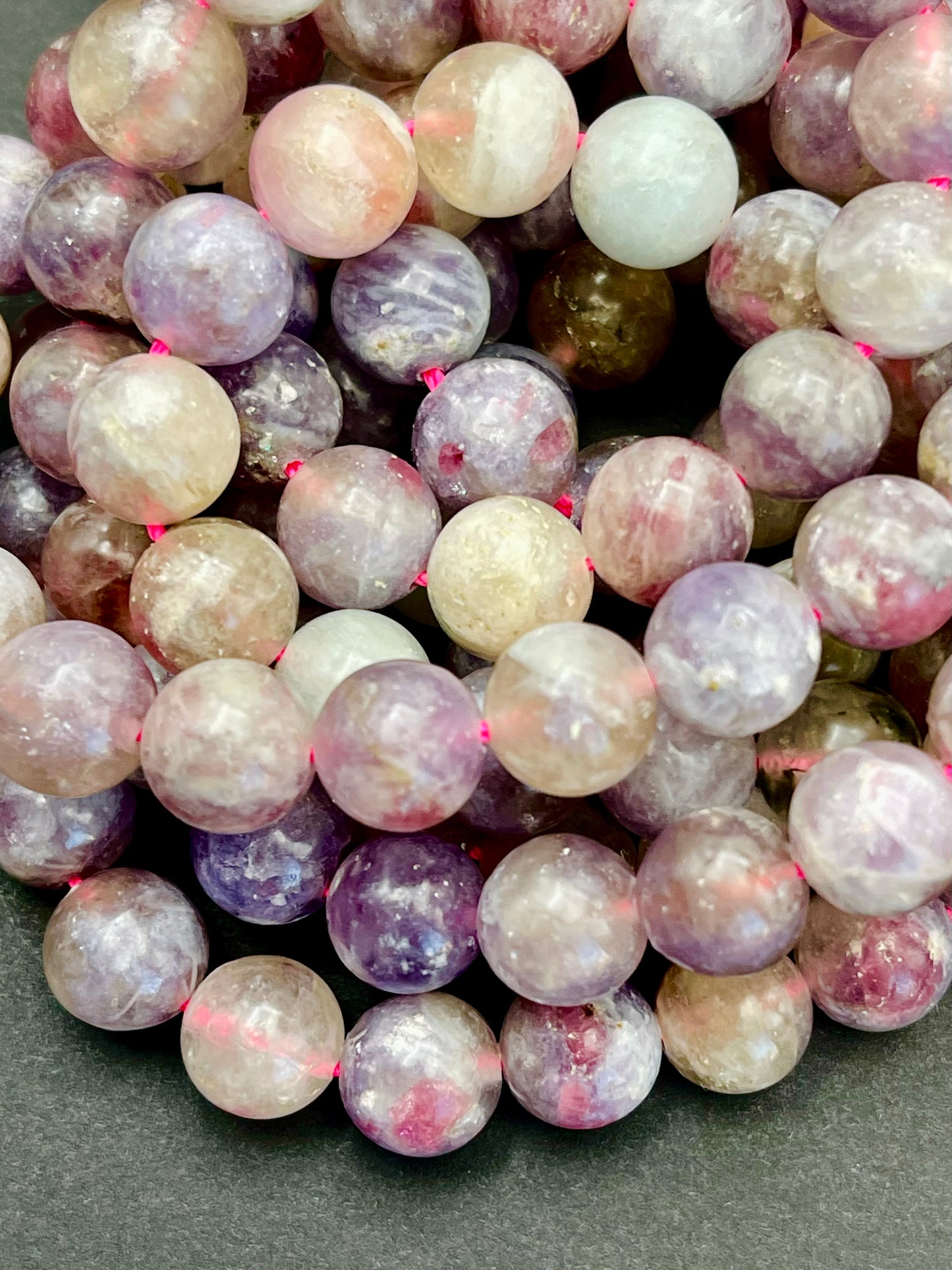 Natural Purple Tourmaline Gemstone Bead 6mm 8mm 10mm Round Beads, Beautiful Purple Pink Color Tourmaline Gemstone Beads Full Strand 15.5"