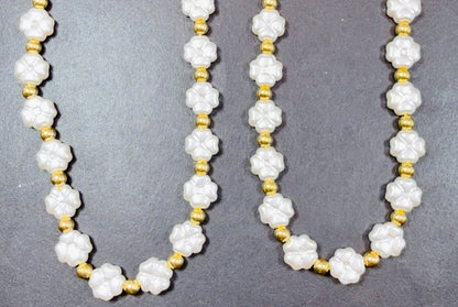 Chinese Swarovski Pearl Crystal Clover Leaf Shape Beads, Beautiful White Swarovski Crystal Pearl  7.5"