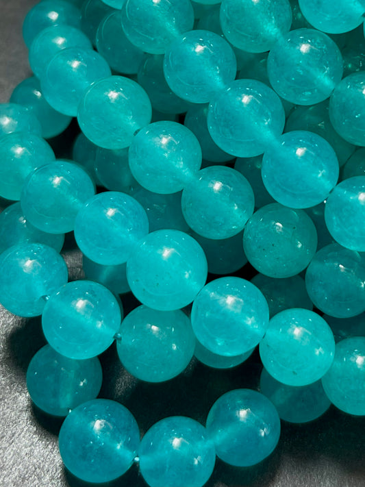 AAA Natural Amazonite Teal Blue stone bead. 6mm 8mm 10mm round bead . Gorgeous natural blue green amazonite gemstone. Full strand 15.5”