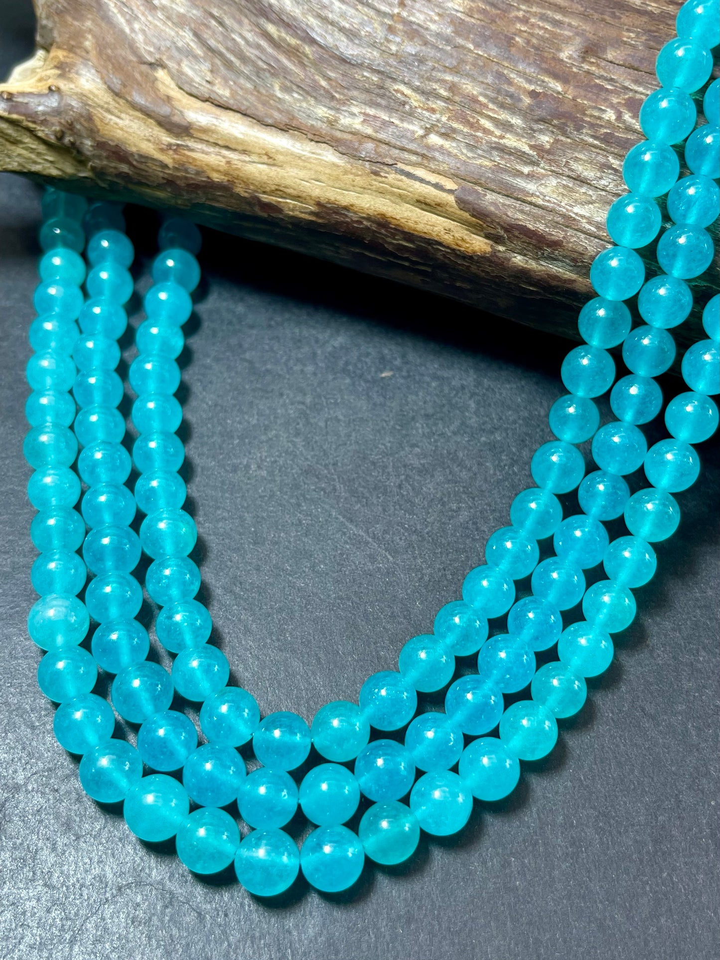 AAA Natural Amazonite Teal Blue stone bead. 6mm 8mm 10mm round bead . Gorgeous natural blue green amazonite gemstone. Full strand 15.5”