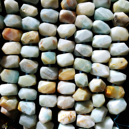 Natural Amazonite 24x15mm Nugget Shape Full Strand 16" Gorgeous Light Turquoise Color Great for Jewelry Making