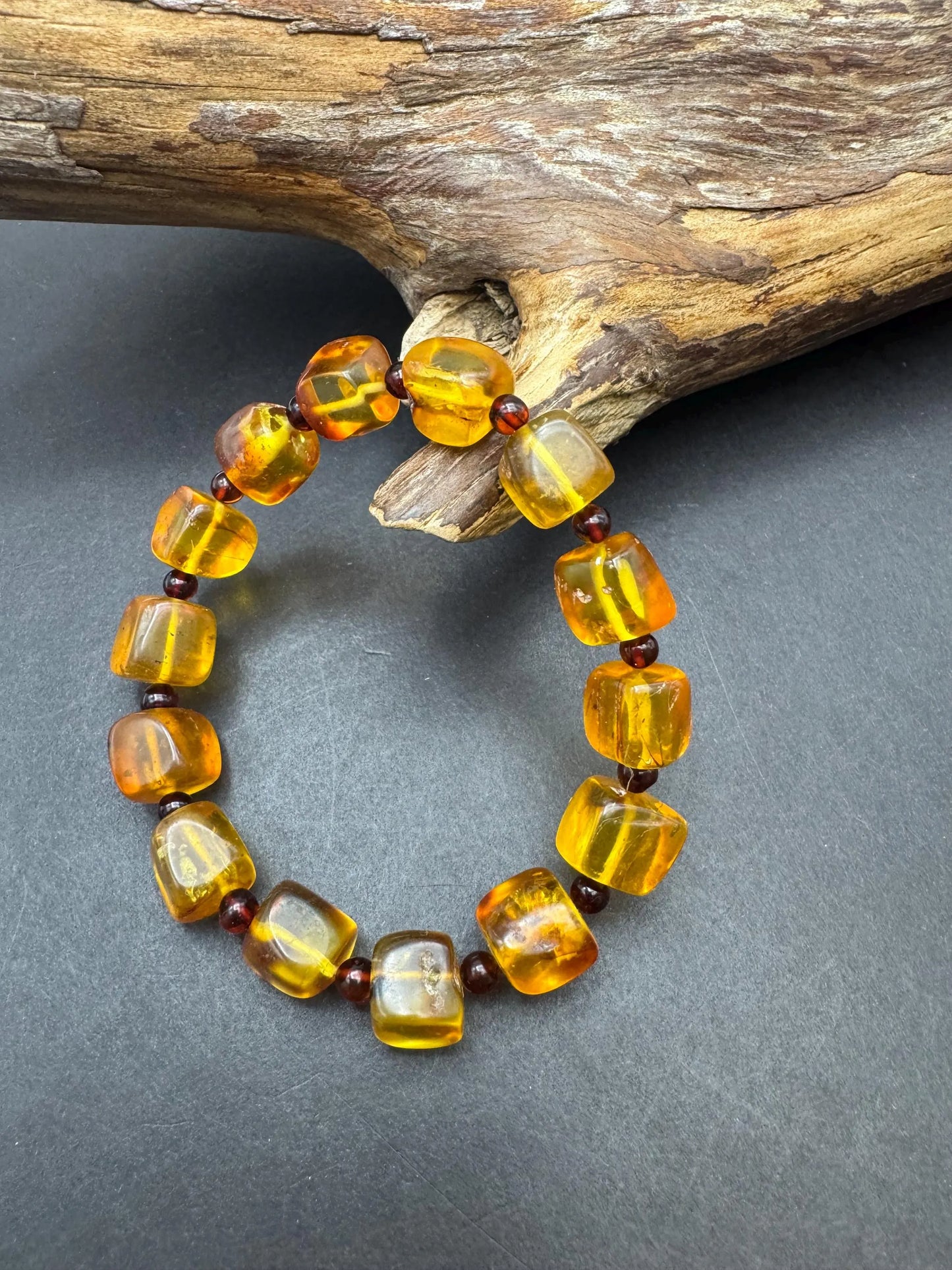 Natural Baltic gemstone bead. 10mm cube sharp bracelet. gorgeous Natural gold yellow color. Excellent quality !