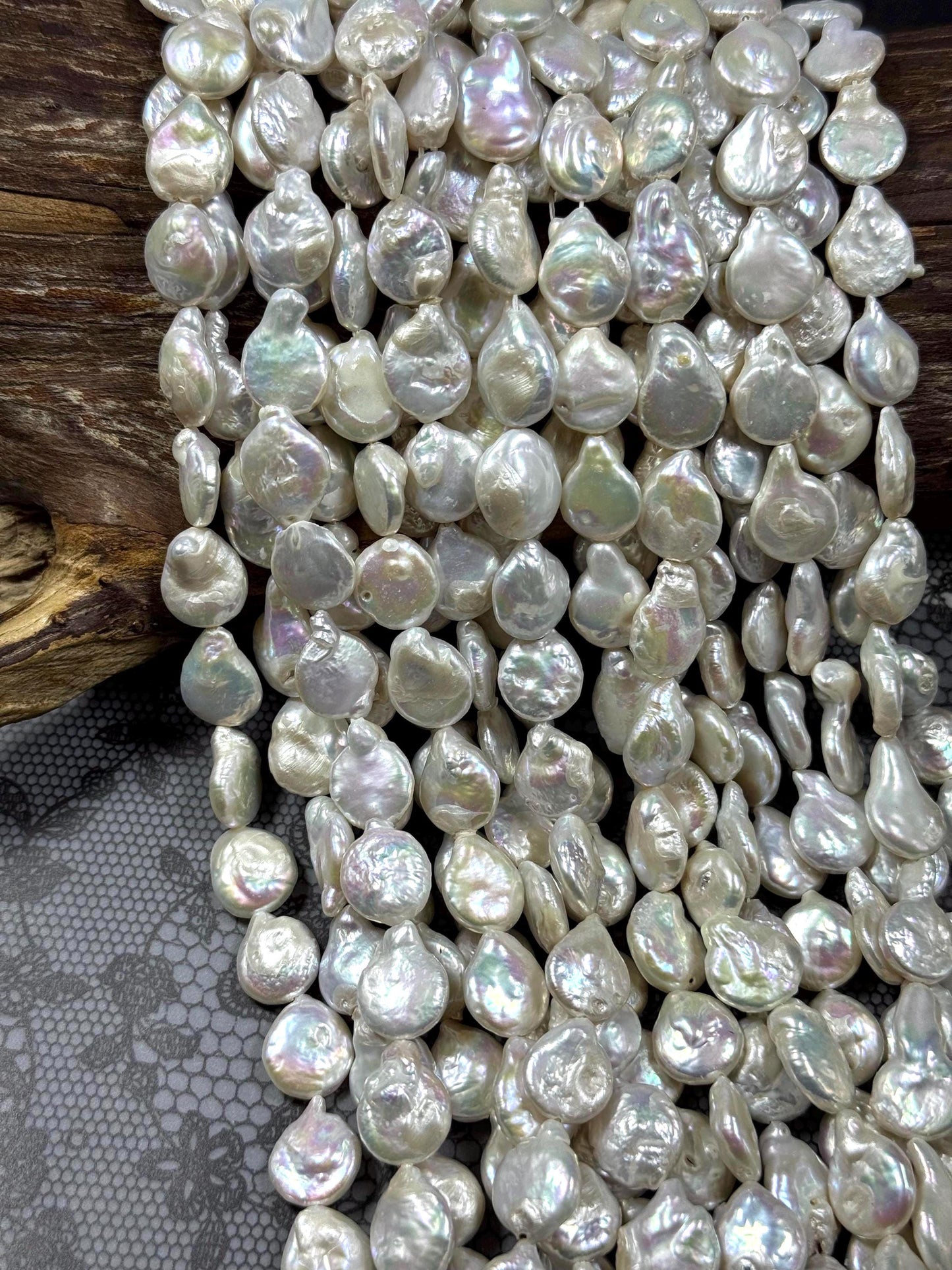 Natural fresh water pearls bead. Teardrop shape pearls . Gorgeous Natural white color pearls .Full strand . Excellent quality!