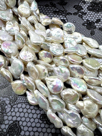 Natural fresh water pearls bead. Teardrop shape pearls . Gorgeous Natural white color pearls .Full strand . Excellent quality!