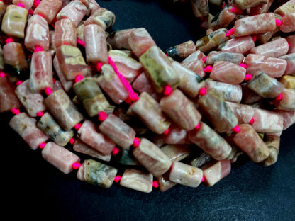 NATURAL Gemstone Pink Rhodochrosite, 9x6mm, Full Strand 16" Great for making Jewelry! Not treated in anyway! AAA quality