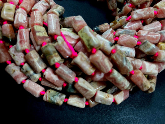 NATURAL Gemstone Pink Rhodochrosite, 9x6mm, Full Strand 16" Great for making Jewelry! Not treated in anyway! AAA quality