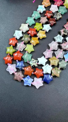 Natural multi color gemstone bead. Beautiful Natural multi stone bead. Excellent quality. Unique star shape. Full strand 15.5”