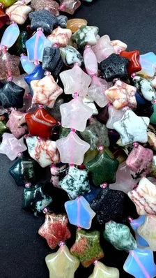 Natural multi color gemstone bead. Beautiful Natural multi stone bead. Excellent quality. Unique star shape. Full strand 15.5”