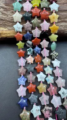 Natural multi color gemstone bead. Beautiful Natural multi stone bead. Excellent quality. Unique star shape. Full strand 15.5”