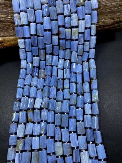 AAA Natural  blue lace garnet gemstone bead. 8x12mm tuba shape bead. Gorgeous natural blue lace color  gemstone. High quality gemstone!