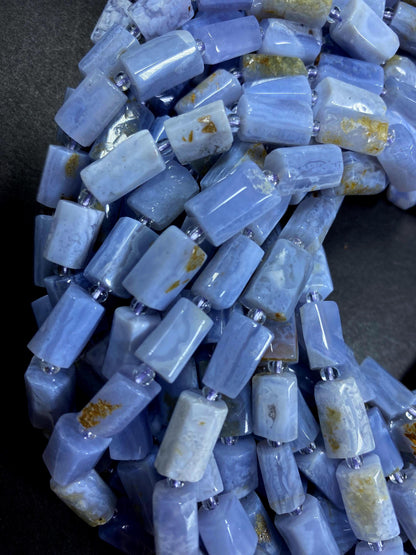 AAA Natural  blue lace garnet gemstone bead. 8x12mm tuba shape bead. Gorgeous natural blue lace color  gemstone. High quality gemstone!