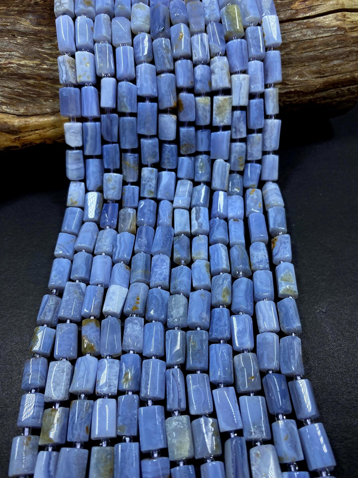 AAA Natural  blue lace garnet gemstone bead. 8x12mm tuba shape bead. Gorgeous natural blue lace color  gemstone. High quality gemstone!