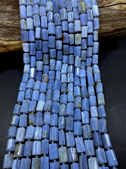 AAA Natural  blue lace garnet gemstone bead. 8x12mm tuba shape bead. Gorgeous natural blue lace color  gemstone. High quality gemstone!