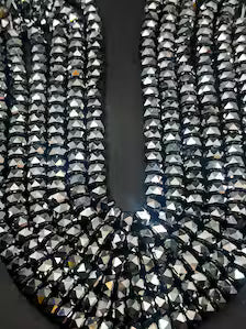 Metallic Silver great quality. Beautiful Chinese crystal faceted Rondelle shape. 10x6mm Full strand.