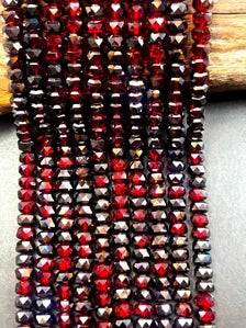 Dark Red Beautiful Chinese crystal faceted Rondelle shape, great quality. 10x6mm Full strand!