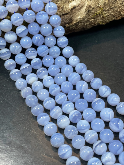 AAA Natural Blue Lace Agate Gemstone Bead 4mm 6mm 8mm 10mm 12mm Round Beads, Gorgeous Natural Blue Color Lace Agate Gemstone Bead, High Quality Beads