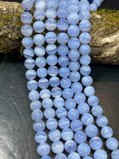 AAA Natural Blue Lace Agate Gemstone Bead 4mm 6mm 8mm 10mm 12mm Round Beads, Gorgeous Natural Blue Color Lace Agate Gemstone Bead, High Quality Beads