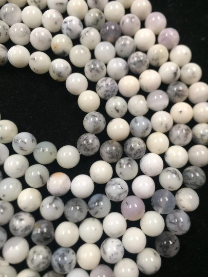 AAA Natural White Opal Gemstone Bead 6mm 8mm 10mm 12mm Round Beads