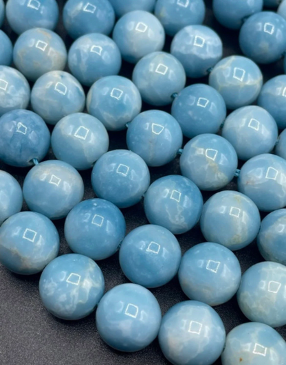 AAA Natural Larimar Quartz Gemstone Bead 4mm 6mm 8mm 10mm 12mm Round Bead, Beautiful Blue Color Larimar Gemstone Bead, High Quality Bead