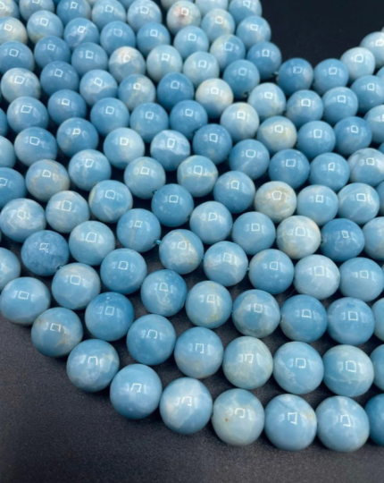 AAA Natural Larimar Quartz Gemstone Bead 4mm 6mm 8mm 10mm 12mm Round Bead, Beautiful Blue Color Larimar Gemstone Bead, High Quality Bead