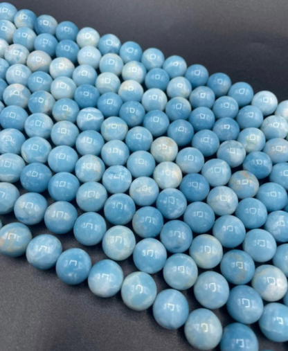 AAA Natural Larimar Quartz Gemstone Bead 4mm 6mm 8mm 10mm 12mm Round Bead, Beautiful Blue Color Larimar Gemstone Bead, High Quality Bead