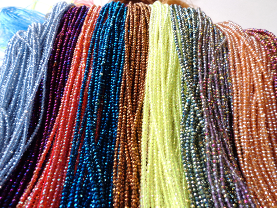 Bulk! 2000 Beads Multicolor Crystal, 3mm Faceted Round Chinese Crystal Beads, Spacer Glass Beads, Wholesale price, Great for JEWELRY making!