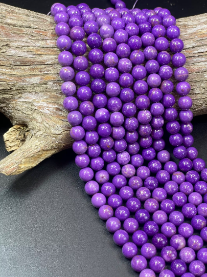 AAA Natural Phosphosiderite Gemstone Bead 4mm 6mm 8mm 10mm 12mm Round Bead, Beautiful Natural Purple Color Gemstone Beads