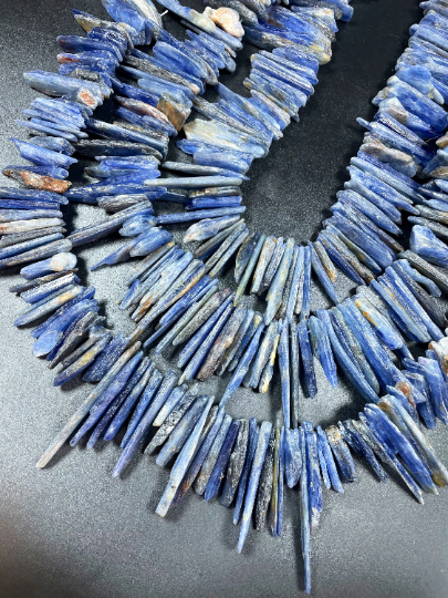 Natural Blue Kyanite Gemstone Bead Stick Shape, Beautiful Natural Blue Color Kyanite Gemstone Beads