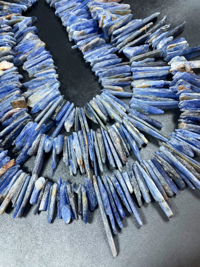 Natural Blue Kyanite Gemstone Bead Stick Shape, Beautiful Natural Blue Color Kyanite Gemstone Beads